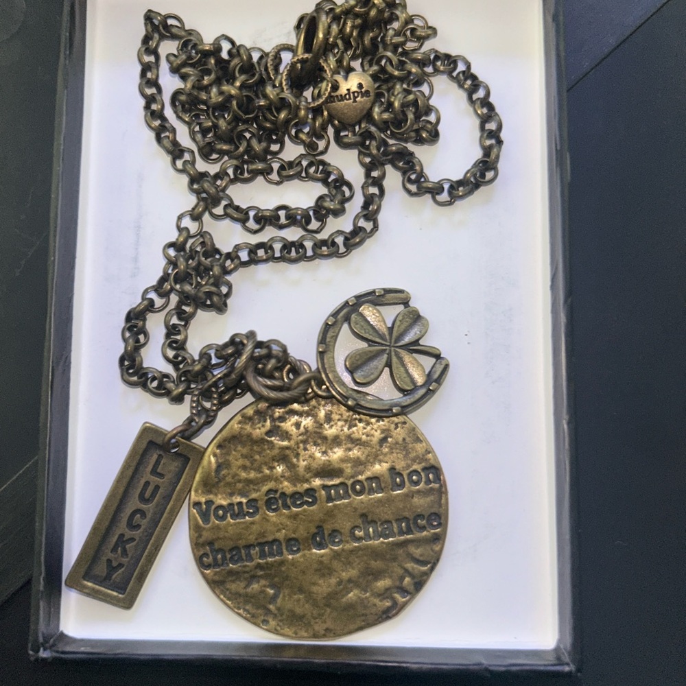 Lucky Charm Bronze Necklace